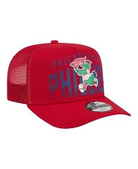 New Era Big Boys and Girls Red Philadelphia Phillies Logo Fade A-Frame 9FIFTY Snapback Hat