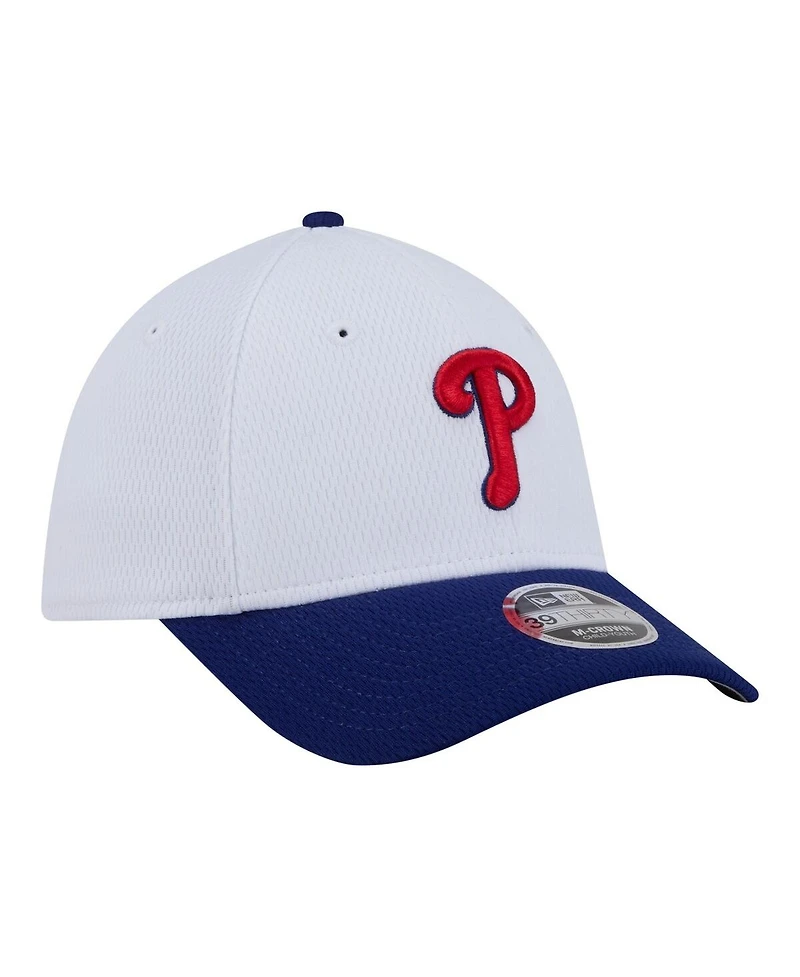 New Era Big Boys and Girls White/Red Philadelphia Phillies Baseball 39THIRTY M-Crown Flex Hat