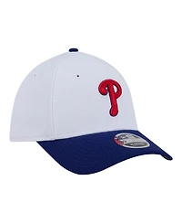 New Era Big Boys and Girls White/Red Philadelphia Phillies Baseball 39THIRTY M-Crown Flex Hat