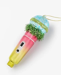 Holiday Lane Disco Brights Glass Microphone Ornament, Macy's Exclusive