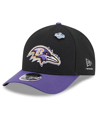 New Era Men's Black/Purple Baltimore Ravens 2026 Nfl Draft 9FORTY M-Crown Adjustable Hat