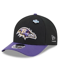 New Era Men's Black/Purple Baltimore Ravens 2026 Nfl Draft 9FORTY M-Crown Adjustable Hat