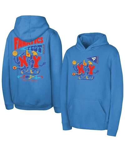 Outerstuff Big Boys and Girls Light Blue Fanatics Fest 2025 Run it Back Fleece Hoodie