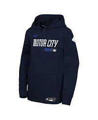 Nike Big Boys and Girls Navy Detroit Tigers Authentic Collection City Connect Therma-fit Hoodie