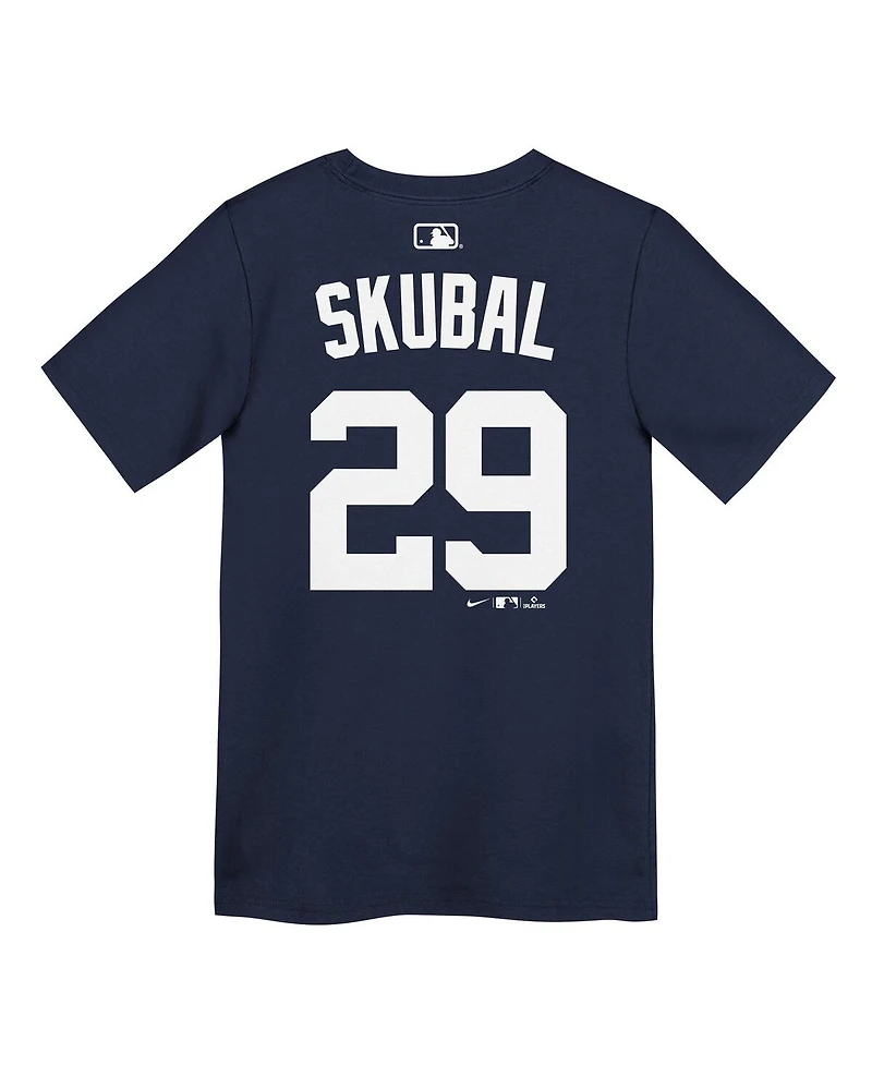 Nike Preschool Tarik Skubal Navy Detroit Tigers Name and Number T-Shirt