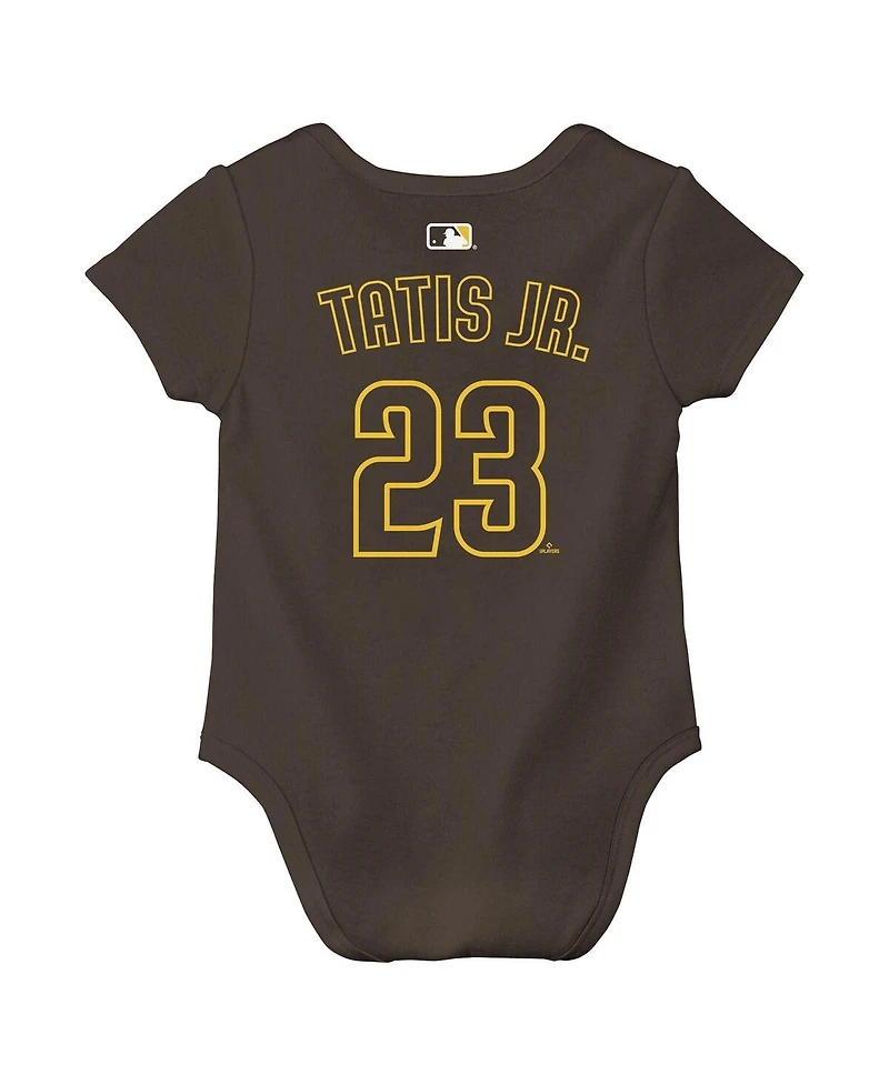 Nike Baby Boys and Girls Fernando Tatis Jr. Brown San Diego Padres Name Number Bodysuit
