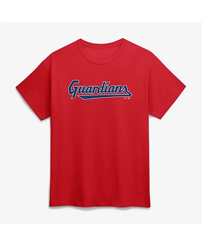 Logo Athletic Men's Red Cleveland Guardians Wordmark T-Shirt