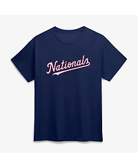 Logo Athletic Men's Navy Washington Nationals Wordmark T-Shirt