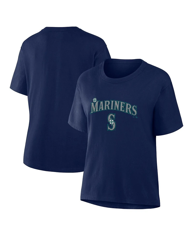 Fanatics Women's Navy Seattle Mariners Lockup Legacy T-Shirt