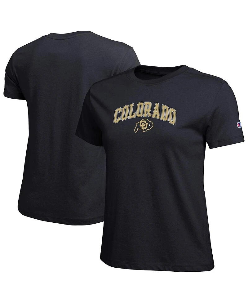 Champion Women's Black Colorado Buffaloes Arched Over Logo T-Shirt