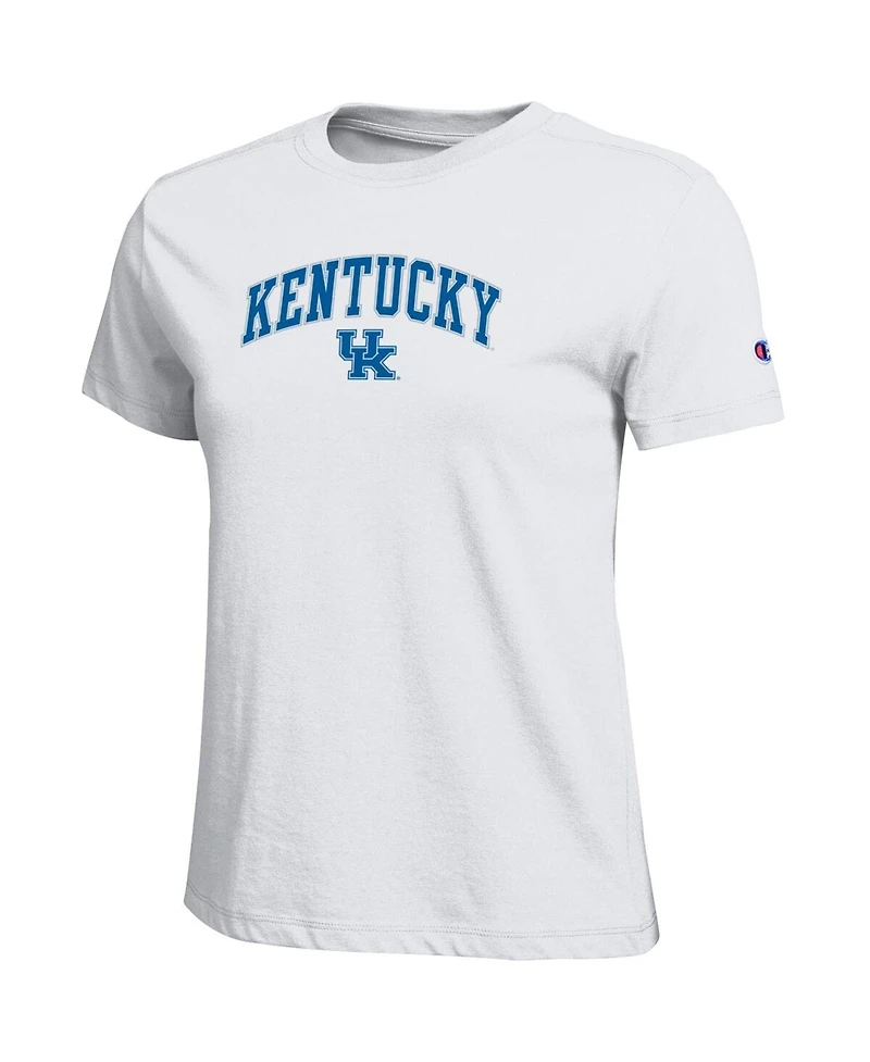 Champion Women's White Kentucky Wildcats Arched Over Logo T-Shirt