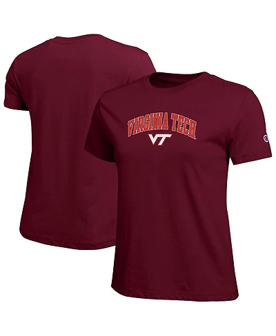 Champion Women's Maroon Virginia Tech Hokies Arched Over Logo T-Shirt