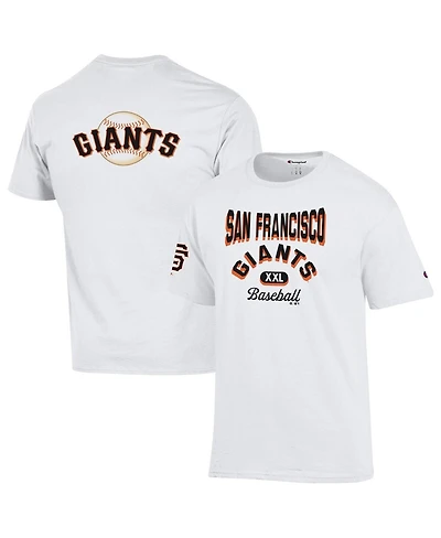 Champion Men's White San Francisco Giants 3-Hit Jersey T-Shirt