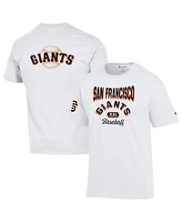 Champion Men's White San Francisco Giants 3-Hit Jersey T-Shirt