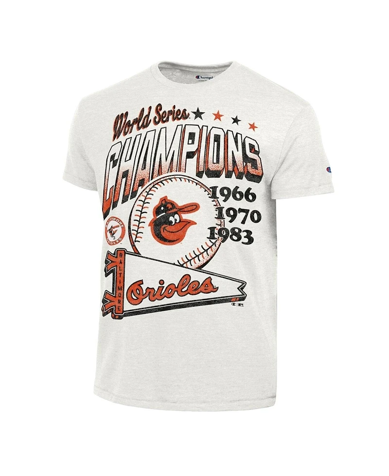 Champion Men's White Baltimore Orioles Winning Tradition Cooperstown Tri-Blend T-Shirt