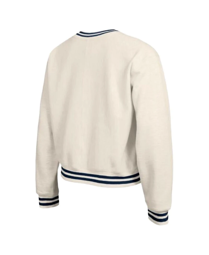Champion Women's Cream New York Yankees Reverse Weave Sweatshirt