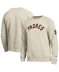 Champion Men's Oatmeal San Diego Padres All-Star Soft Felt Raglan Sweatshirt