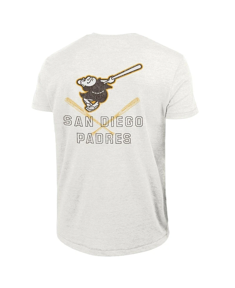 Champion Men's Heather White San Diego Padres Tri-Blend T-Shirt