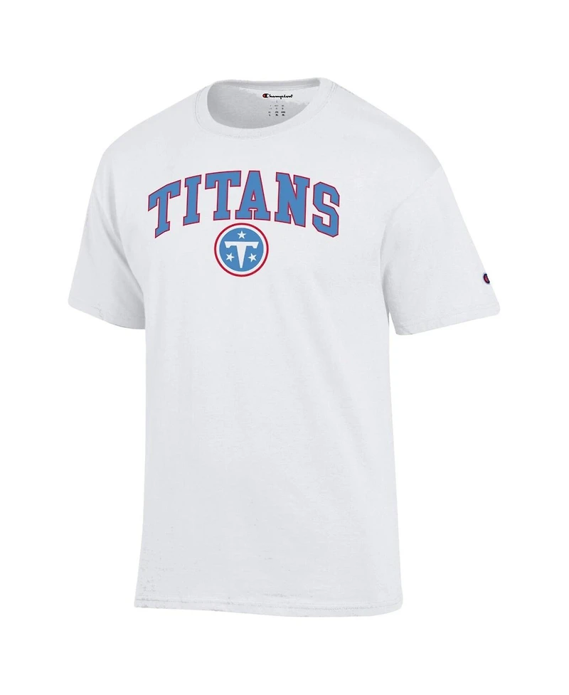 Champion Men's White Tennessee Titans Arch Over Logo T-Shirt