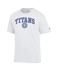 Champion Men's White Tennessee Titans Arch Over Logo T-Shirt