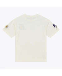 Mitchell & Ness Men's Cream Los Angeles Lakers Hardwood Classics Chainstitch Premium T-Shirt