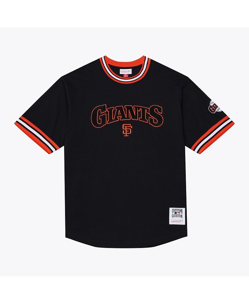 Mitchell & Ness Men's Black San Francisco Giants Wild Pitch Ringer T-Shirt