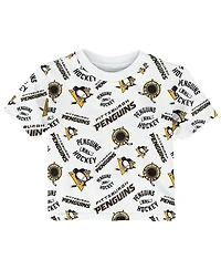Outerstuff Toddler White Pittsburgh Penguins Run Down All-Over-Print T-Shirt