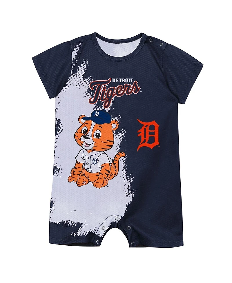 Outerstuff Baby Boys and Girls Navy Detroit Tigers Mascot Bodysuit