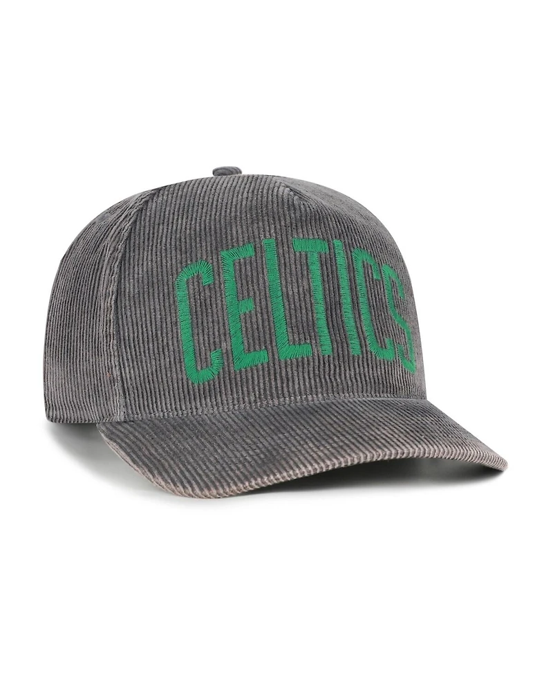 '47 Brand Men's Charcoal Boston Celtics Reclaim Snow Wash Corduroy Adjustable Hitch Hat