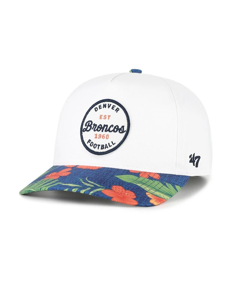 '47 Brand Men's White/Navy Denver Broncos Beach Side Hitch Adjustable Hat