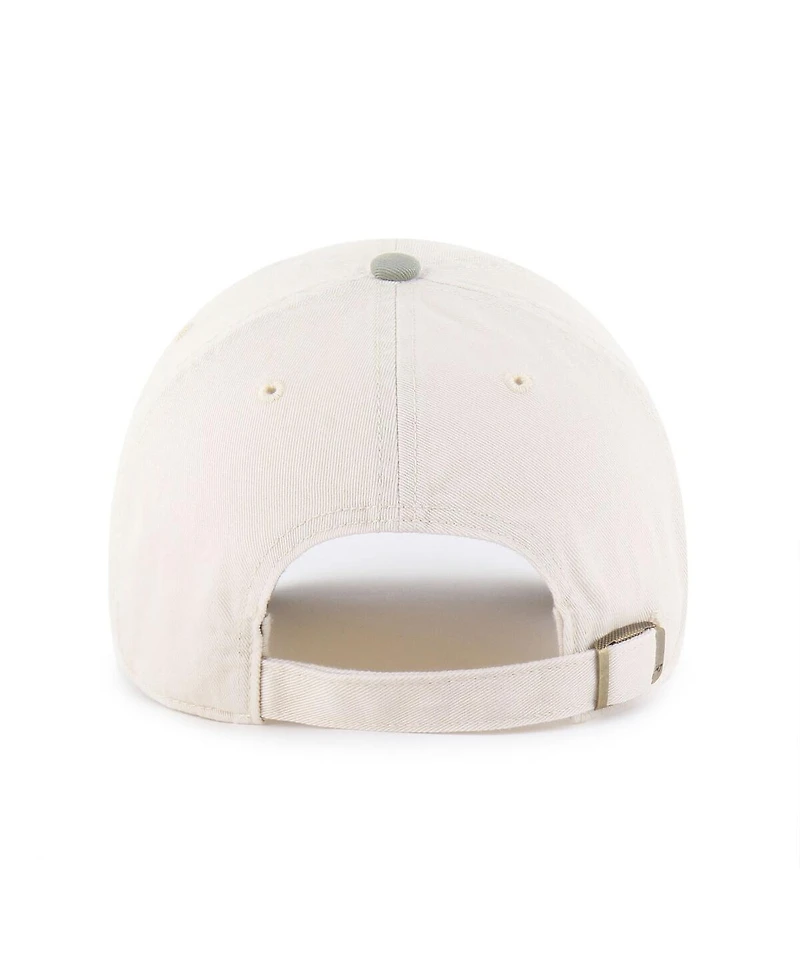 '47 Brand Men's Natural/Olive Milwaukee Brewers Two-Tone Fashion Clean Up Adjustable Hat