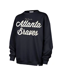Stoney Clover Lane X '47 Brand Women's Navy Atlanta Braves Oversized Sweatshirt