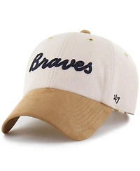 Stoney Clover Lane X '47 Brand Men's Natural/Tan Atlanta Braves Script Charm Clean Up Adjustable Hat