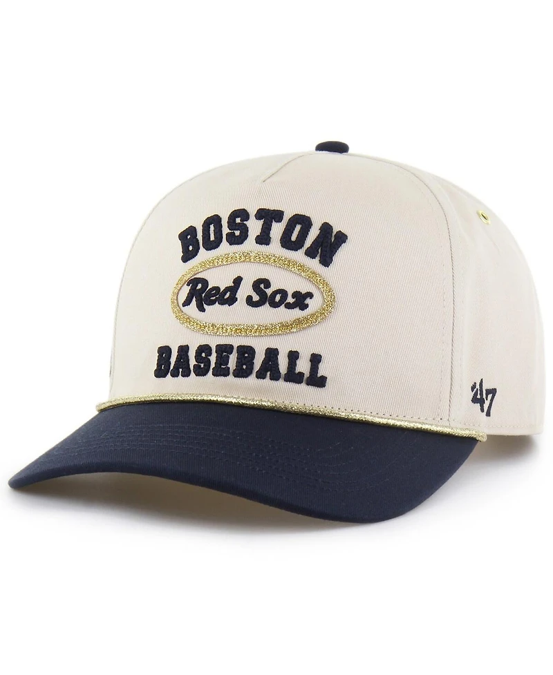 Stoney Clover Lane X '47 Brand Men's Natural/Navy Boston Red Sox Glitter Rope Hitch Adjustable Hat