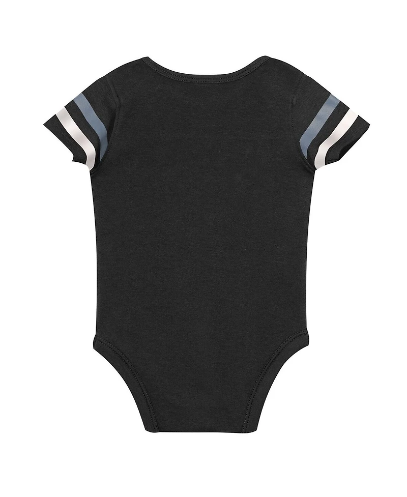 Outerstuff Baby Boys and Girls 3-Piece Las Vegas Raiders Up One Bodysuit, Bib Booties Set