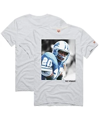 Homage Men's and Women's Barry Sanders Ash Detroit Lions Pay Tri-Blend T-Shirt