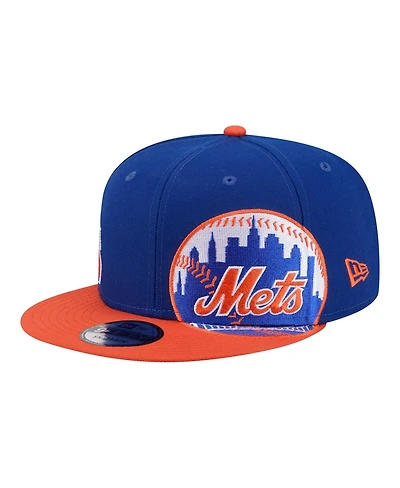 New Era Men's Royal/Orange New York Mets Stretched Two-Tone 9FIFTY Adjustable Hat