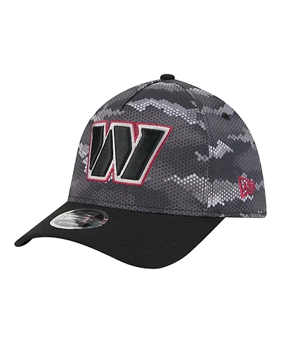 New Era Men's Black Washington Commanders Camo A-Frame 39THIRTY Flex Hat