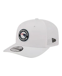 New Era Men's White New England Patriots Coolera 9SEVENTY Adjustable Hat