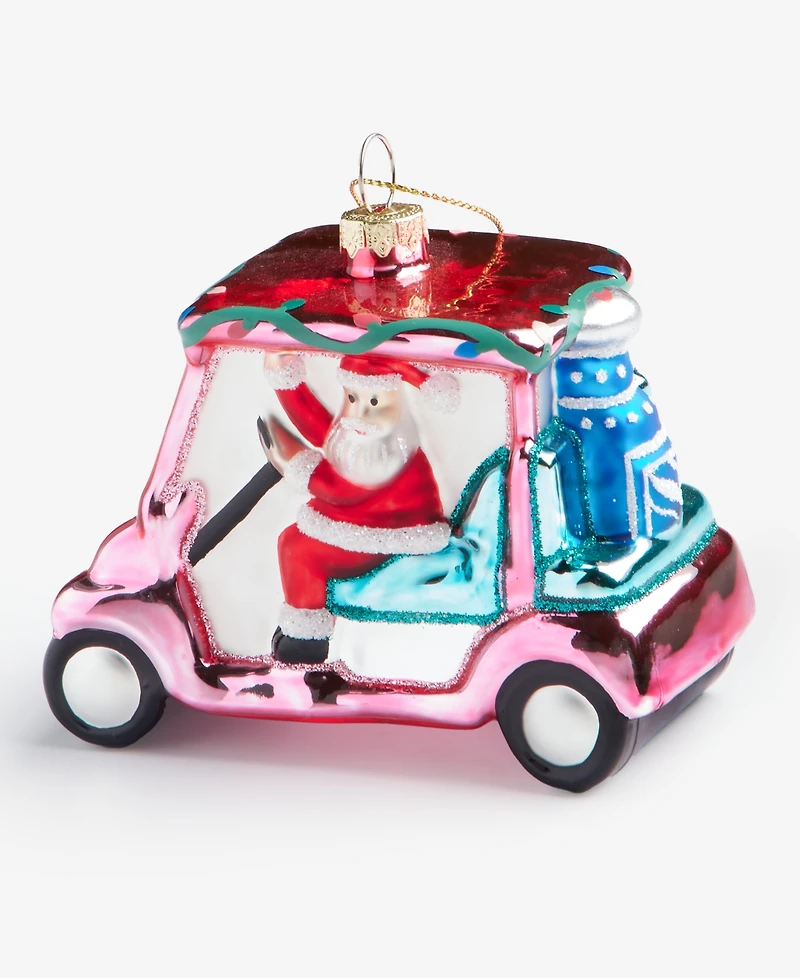 Holiday Lane Eclectic Charms Santa's Golf Cart Ornament, Macy's Exclusive