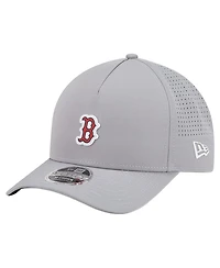 New Era Men's Gray Boston Red Sox Micro Logo 9FORTY M-Crown A-Frame Adjustable Hat