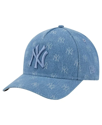 New Era Men's Denim New York Yankees A-Frame 9FORTY Adjustable Hat