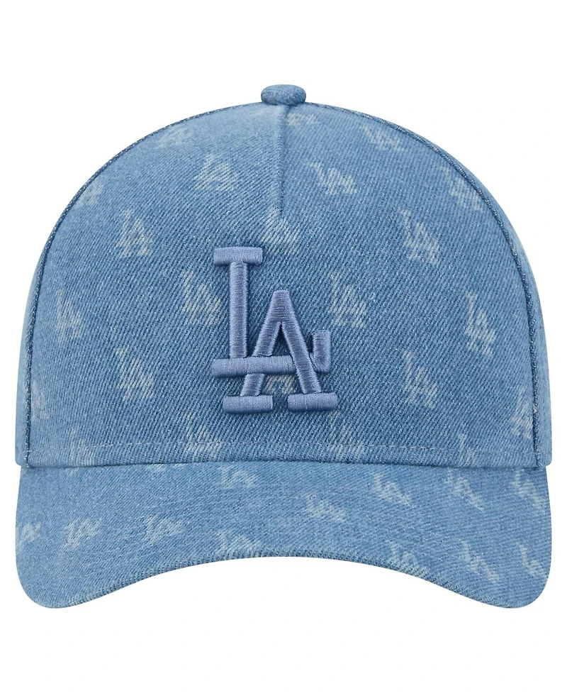 New Era Men's Denim Los Angeles Dodgers A-Frame 9FORTY Adjustable Hat