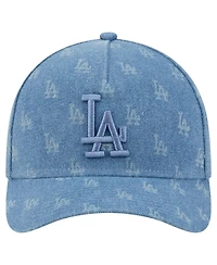 New Era Men's Denim Los Angeles Dodgers A-Frame 9FORTY Adjustable Hat