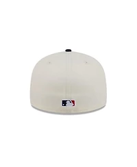 New Era Men's Cream/Navy Washington Nationals Bullpen Cart 59FIFTY Fitted Hat