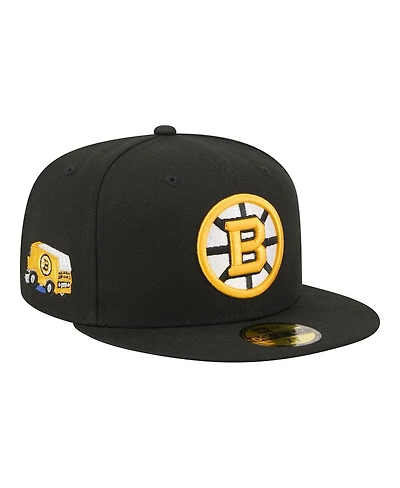 New Era Men's Black Boston Bruins Zamboni 59FIFTY Fitted Hat