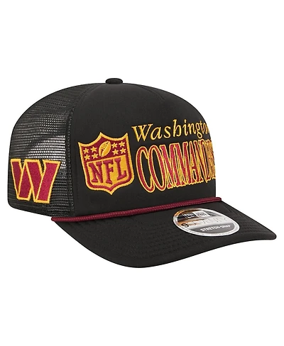 New Era Men's Black Washington Commanders Throwback Foam 19TWENTY Adjustable Hat