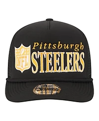 New Era Men's Black Pittsburgh Steelers Throwback Foam 19TWENTY Adjustable Hat