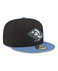 New Era Men's Black Utah Mammoth Core Logo Two-Tone 59FIFTY Fitted Hat