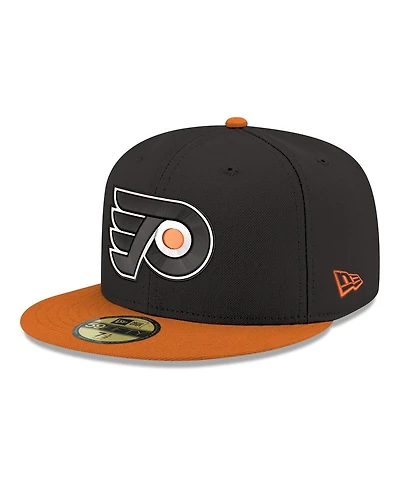 New Era Men's Black Philadelphia Flyers Core Logo Two-Tone 59FIFTY Fitted Hat